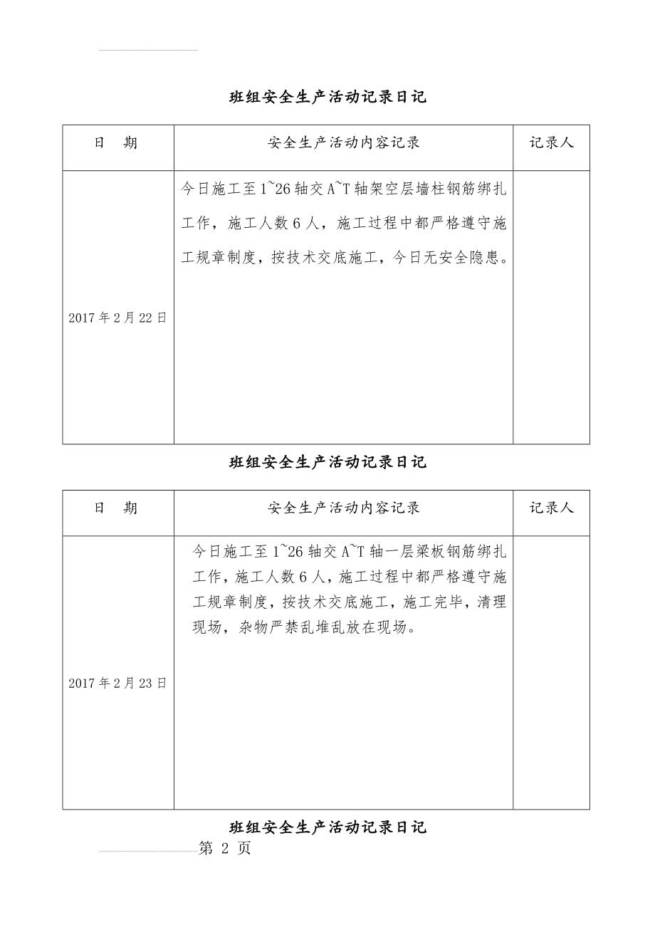 班组安全生产活动记录日记(17页).doc_第2页