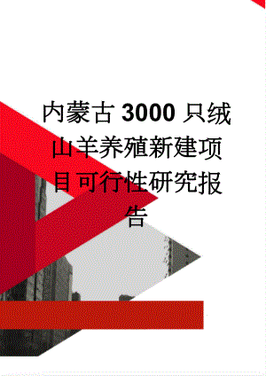 内蒙古3000只绒山羊养殖新建项目可行性研究报告(91页).doc