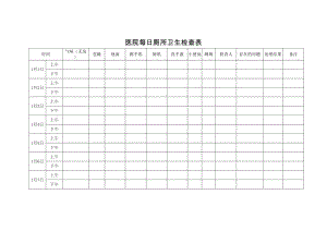 医学专题一医院每日厕所卫生检查表.doc