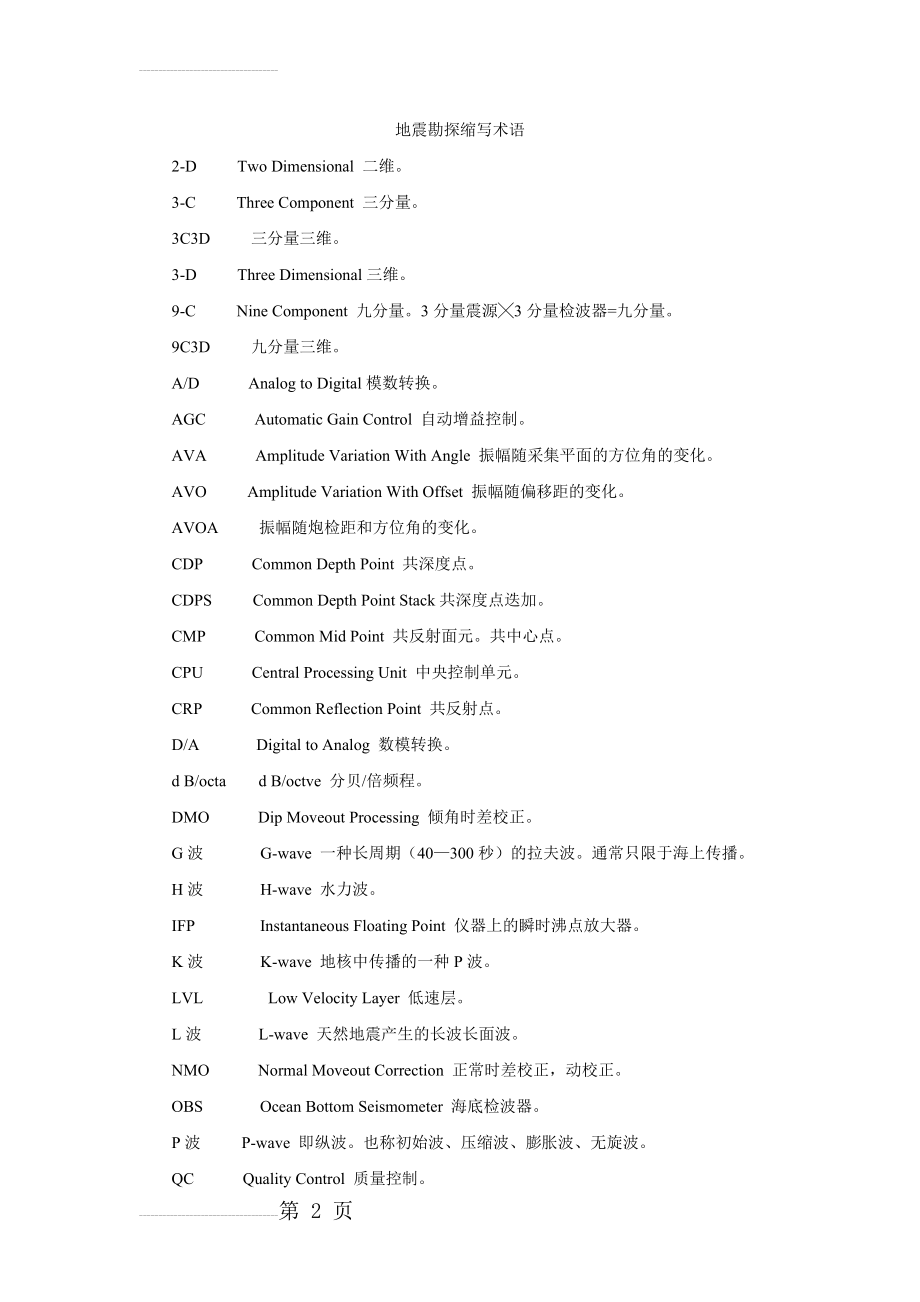 地震勘探常用术语及计算公式(36页).doc_第2页