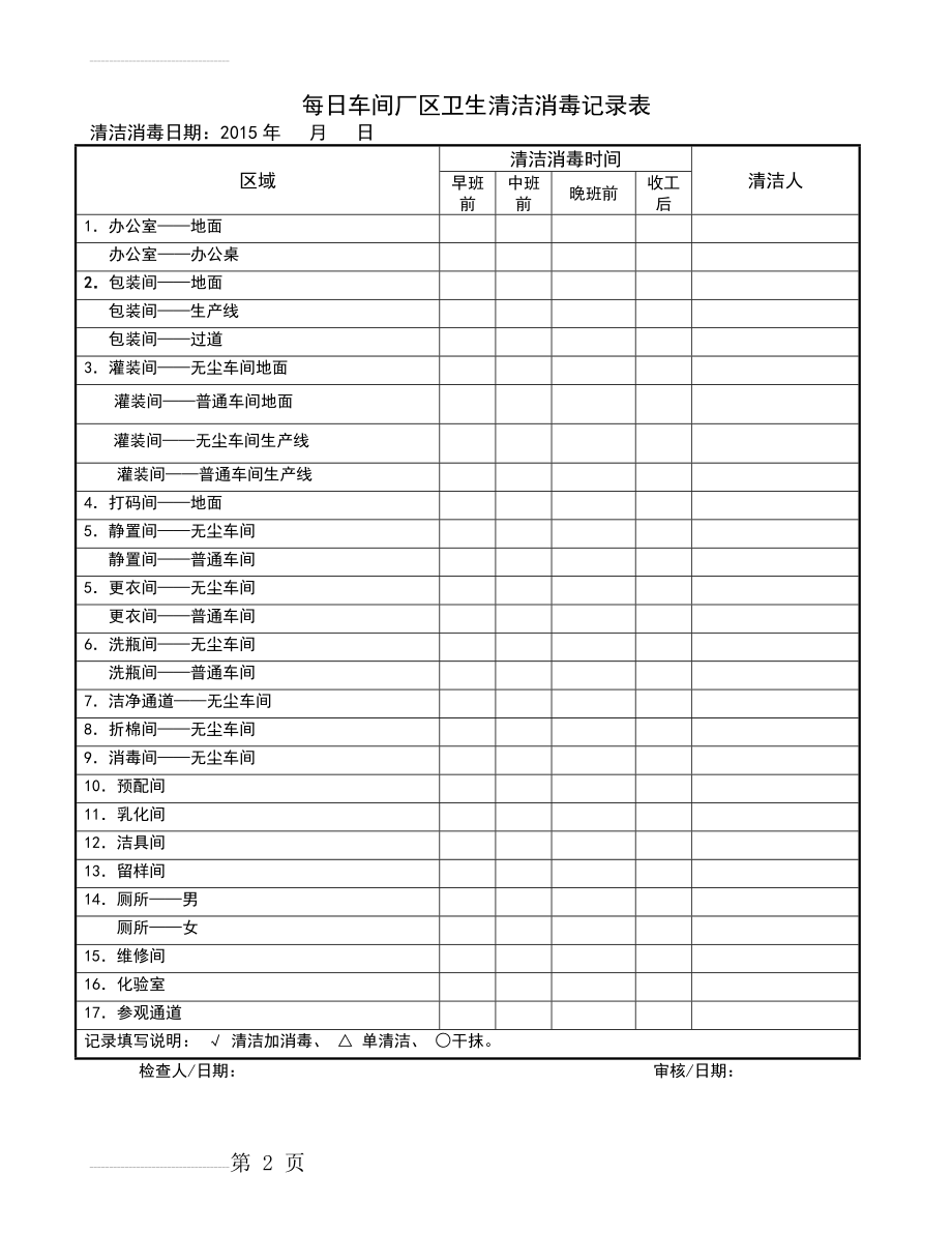 每日卫生记录表(2页).doc_第2页