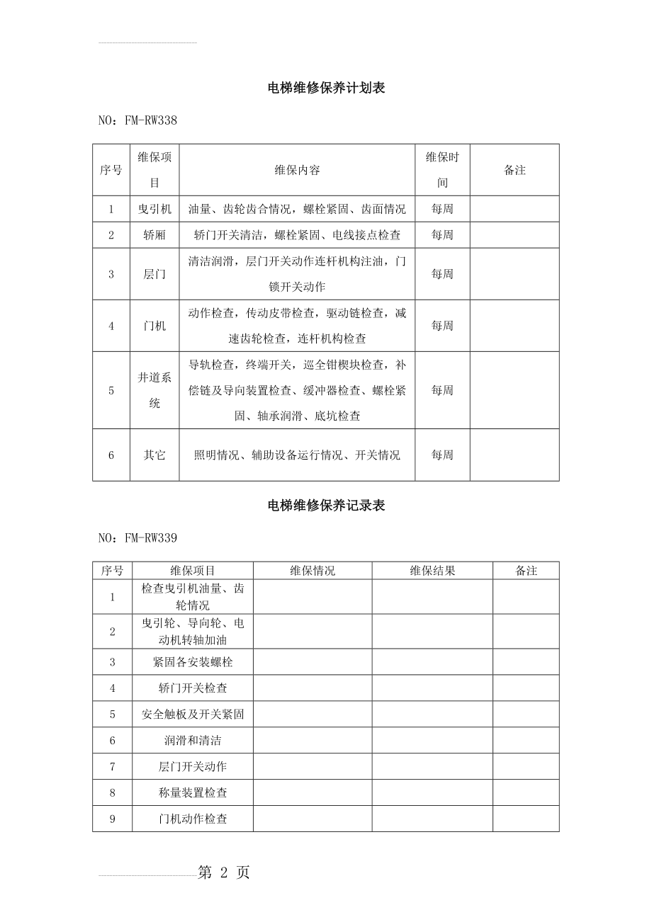 电梯维修保养计划表(3页).doc_第2页