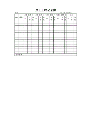人力资源部HR人事表格员工工时记录薄.xlsx