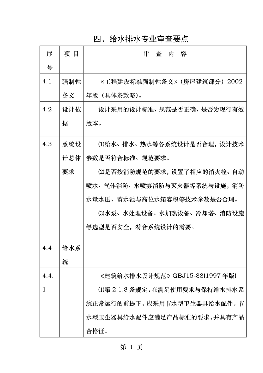 给排水施工图审查要点.doc_第1页