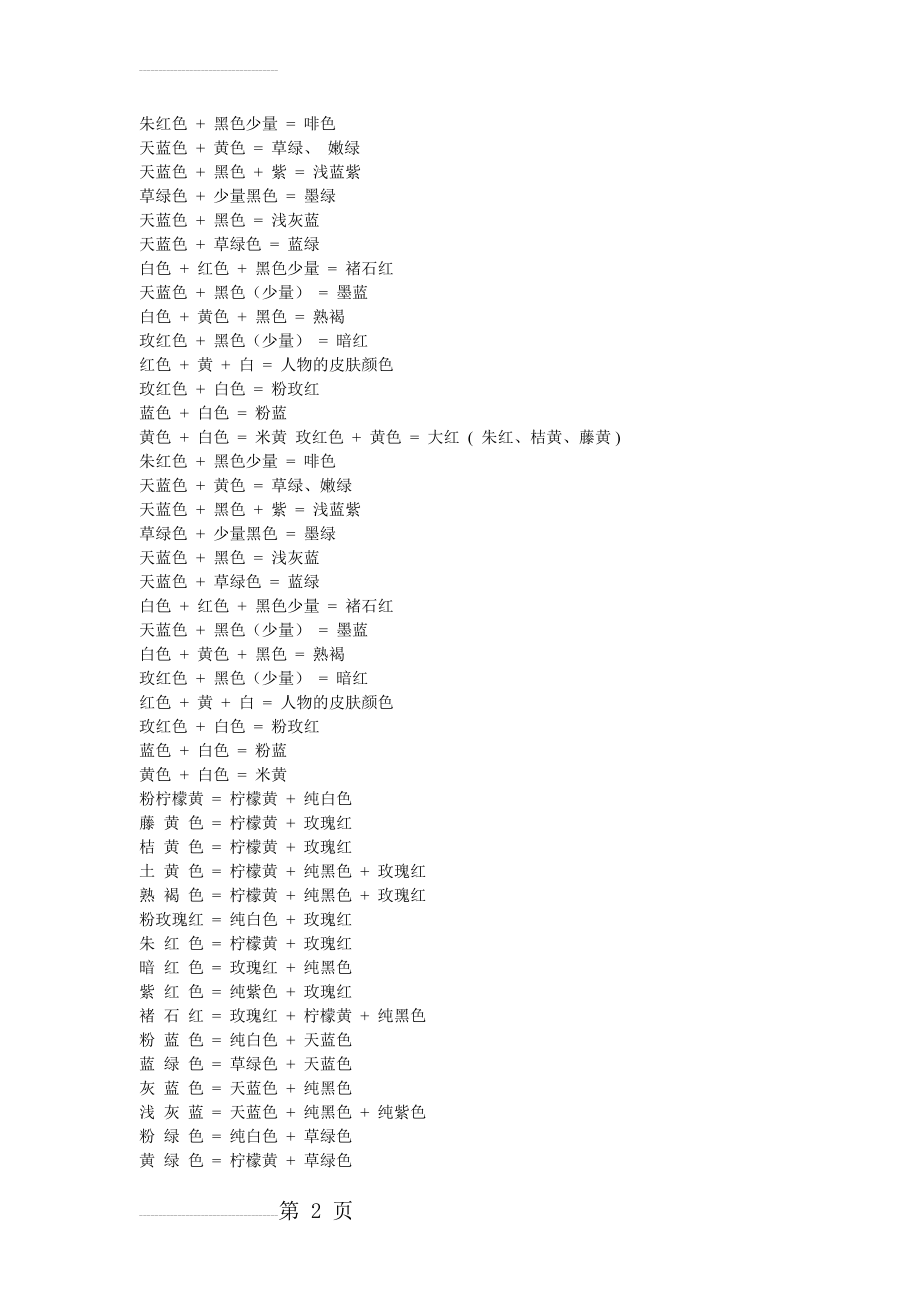 水粉画的调色配色公式(3页).doc_第2页