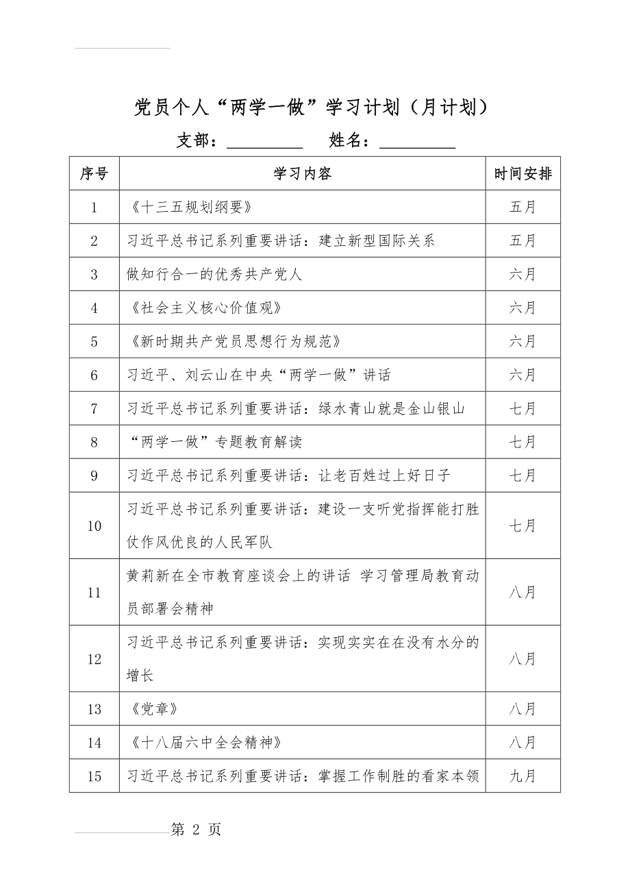 党员学习计划(3页).docx_第2页