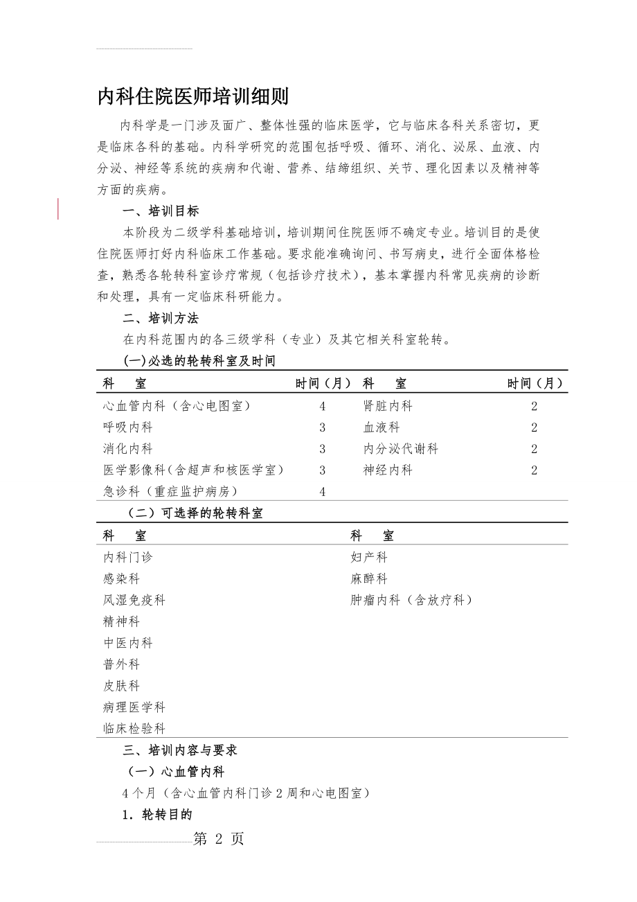 内科住院医师培训细则(15页).doc_第2页