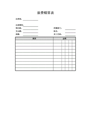 企业财务部旅费精算表.xlsx