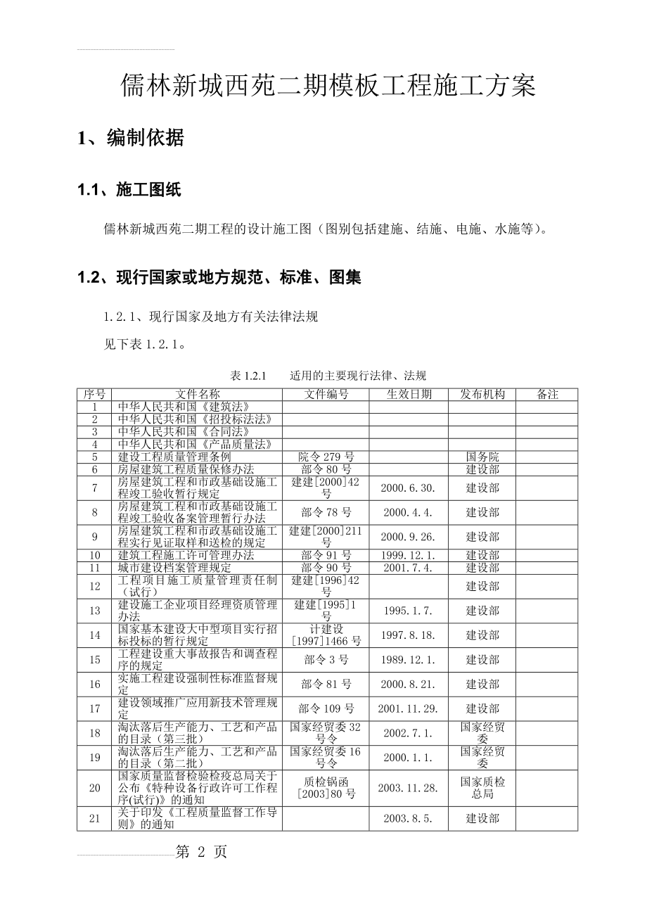 儒林新城西苑二期模板工程施工方案(146页).doc_第2页