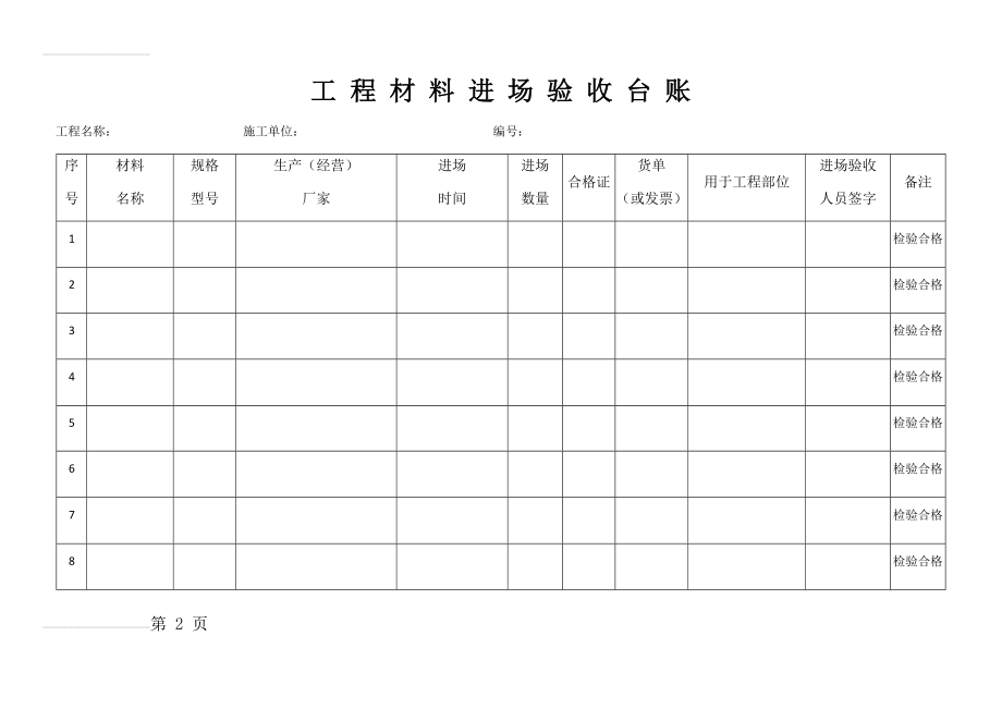 工程材料进场验收台账(7页).doc_第2页