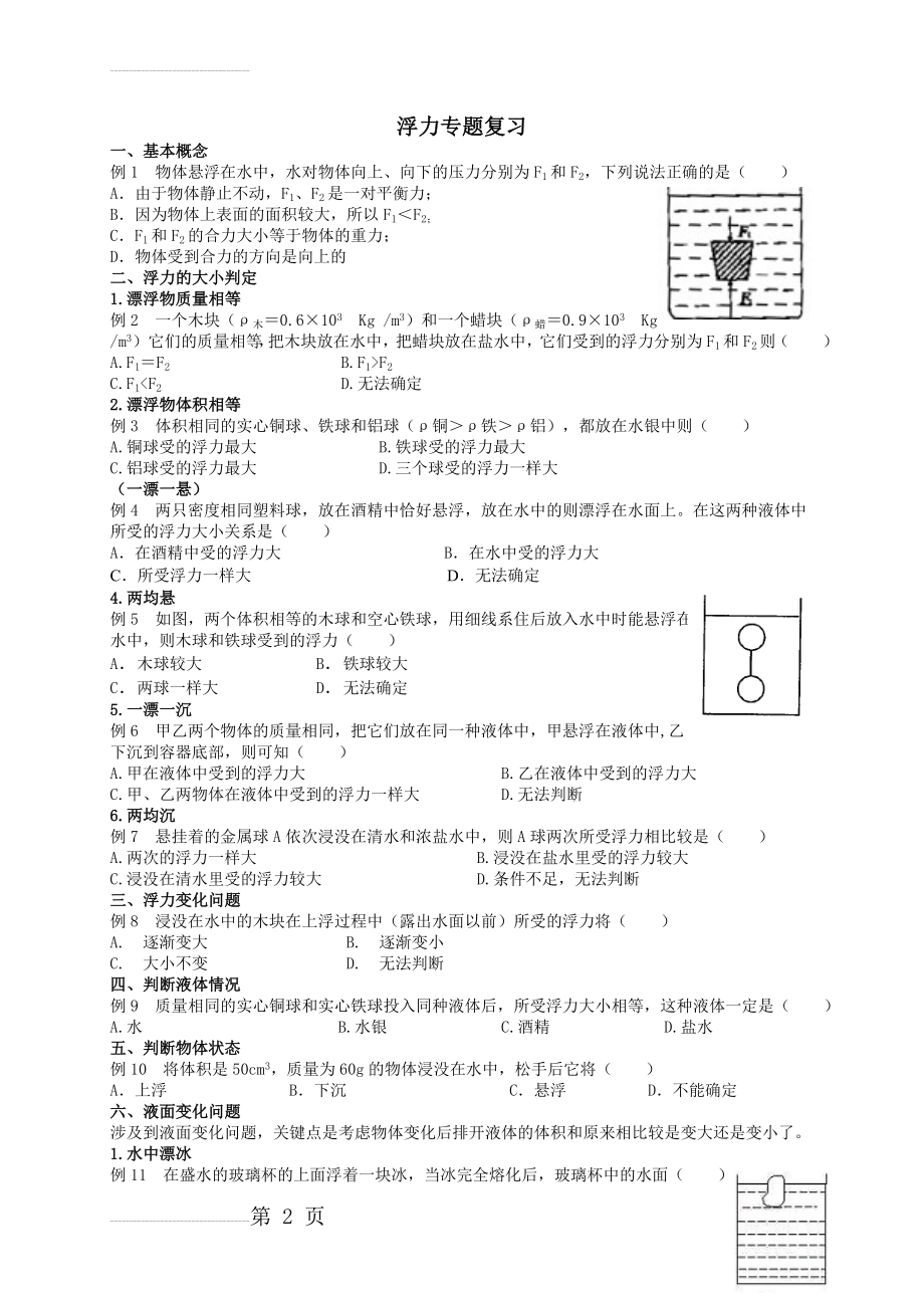 浮力专题复习(4页).doc_第2页