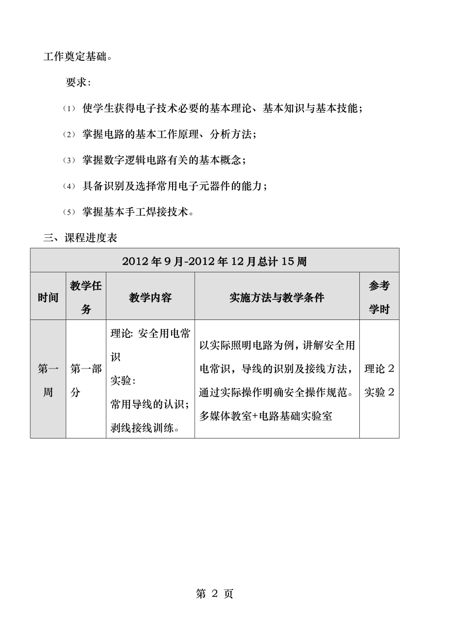 电工电子技术 教学大纲.doc_第2页