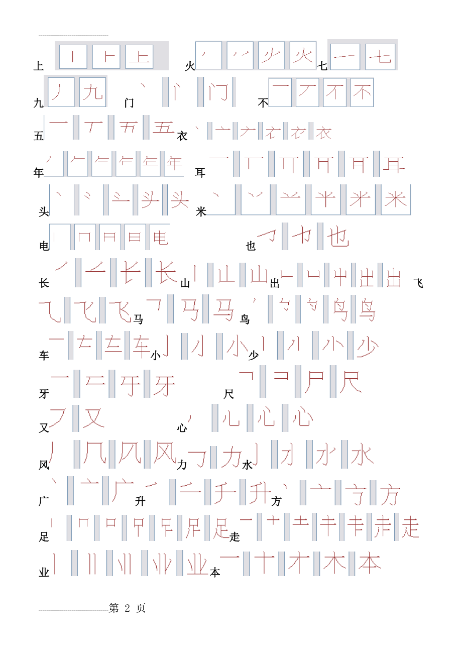 小学一年级笔画易错字整理(4页).doc_第2页