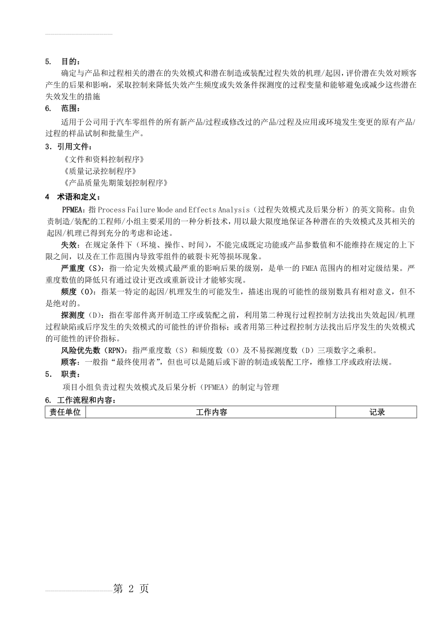 潜在失效模式及后果分析控制程序(11页).doc_第2页