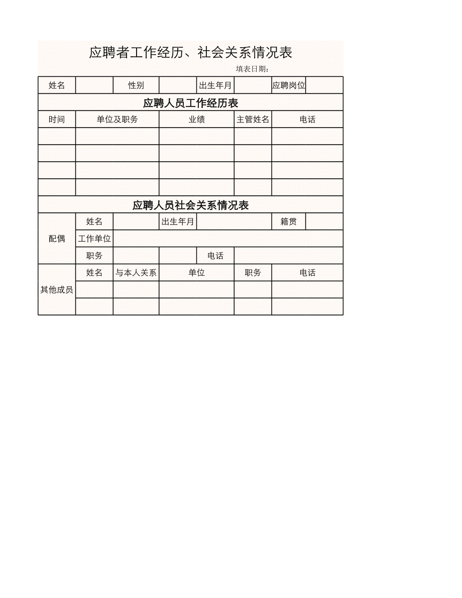 人力资源部HR人事表格应聘者情况表.xlsx_第1页