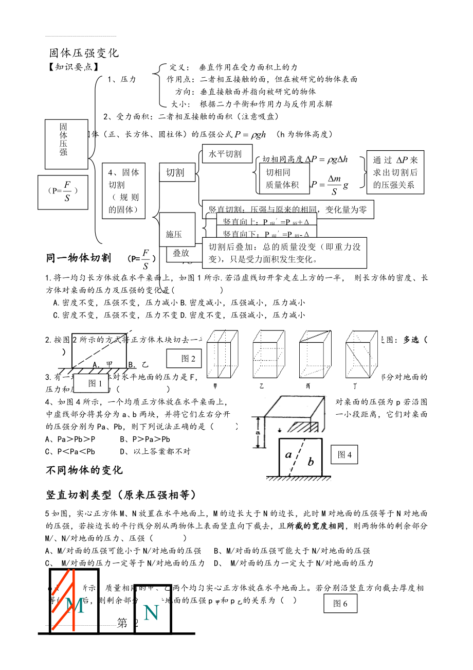 固体压强切割变化题(7页).doc_第2页