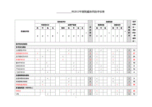 医学专题一医院感染风险评估表2.docx