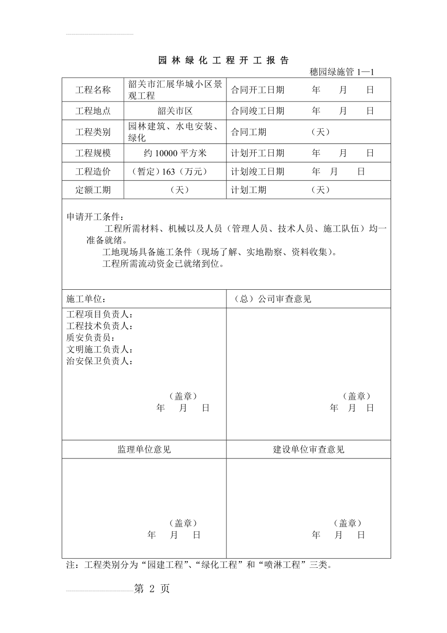 小区景观工程园林绿化资料表格(36页).doc_第2页