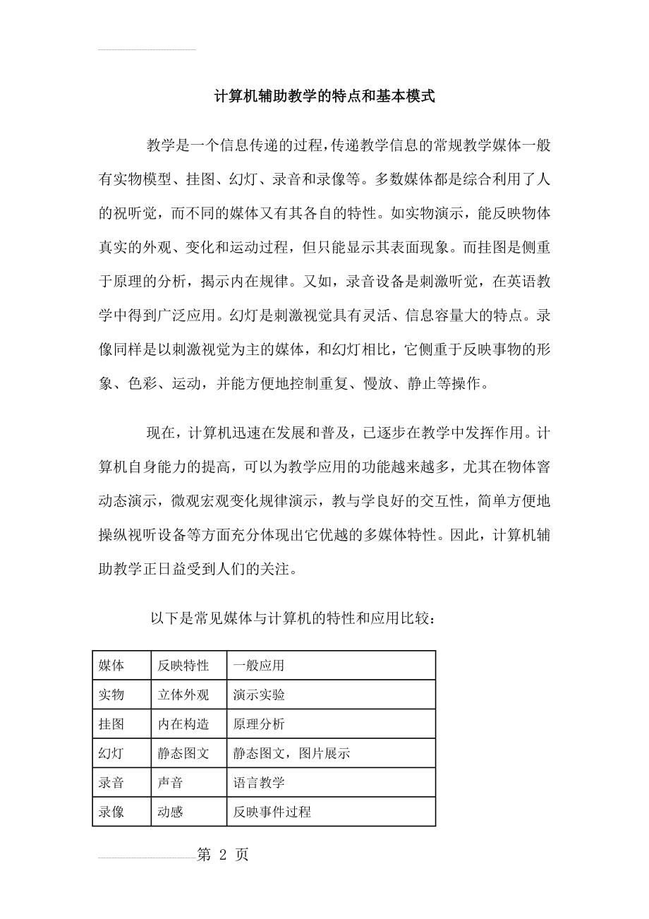 计算机辅助教学的特点和基本模式(5页).doc_第2页