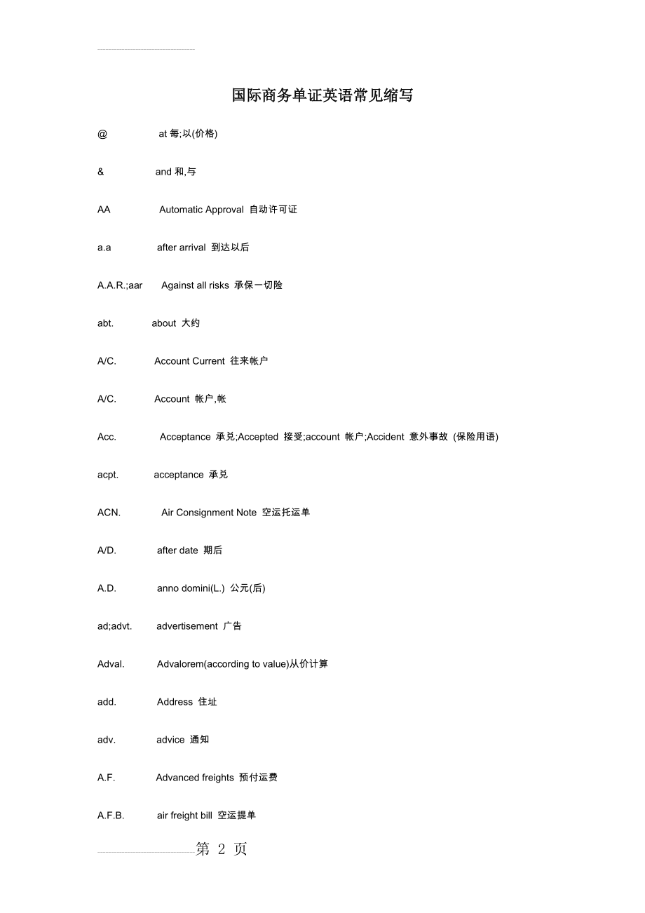 国际商务单证英语常见缩写(14页).doc_第2页