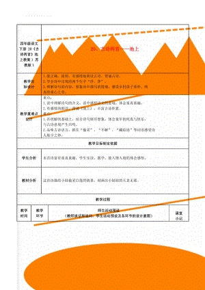 四年级语文下册 20《古诗两首》池上教案1 苏教版1(4页).doc