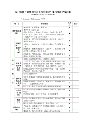 医学专题一前臂创伤止血包扎固定操作流程.doc