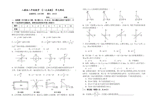 初二数学下《一次函数》单元测试题含答案.doc