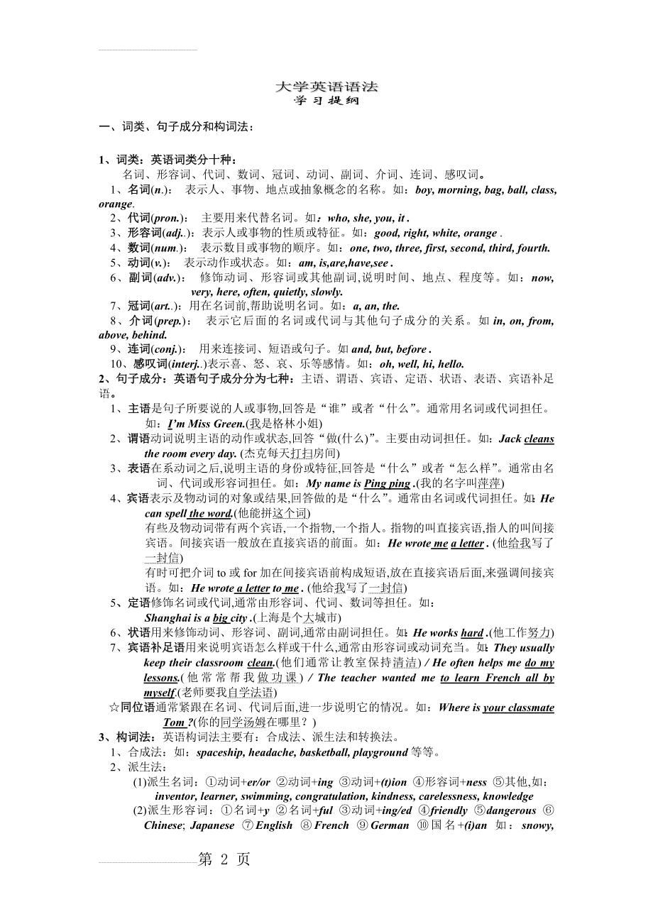 大学英语语法大全-太经典了(56页).doc_第2页