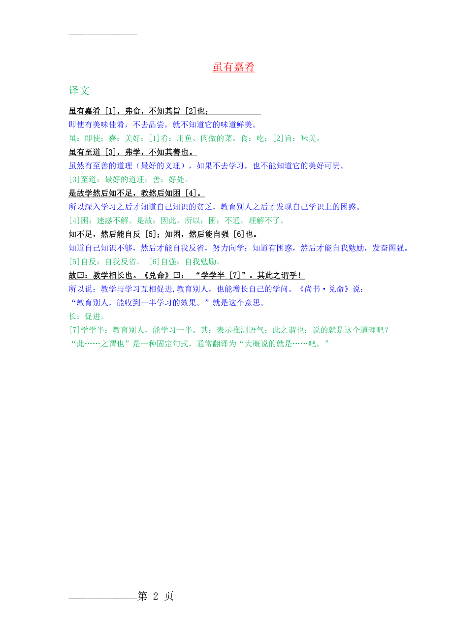 虽有嘉肴原文和译文(2页).doc_第2页