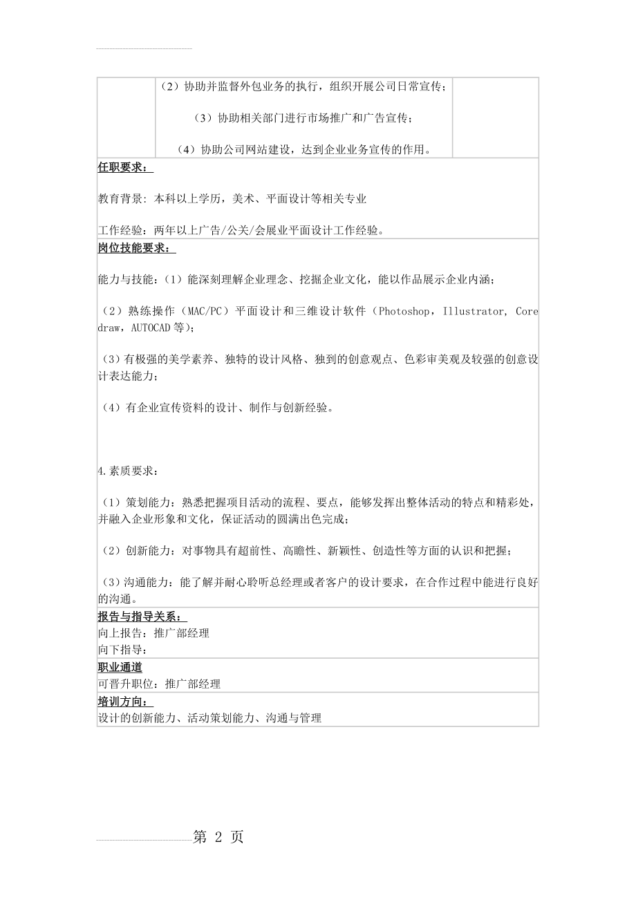 平面设计师职位说明书(4页).doc_第2页