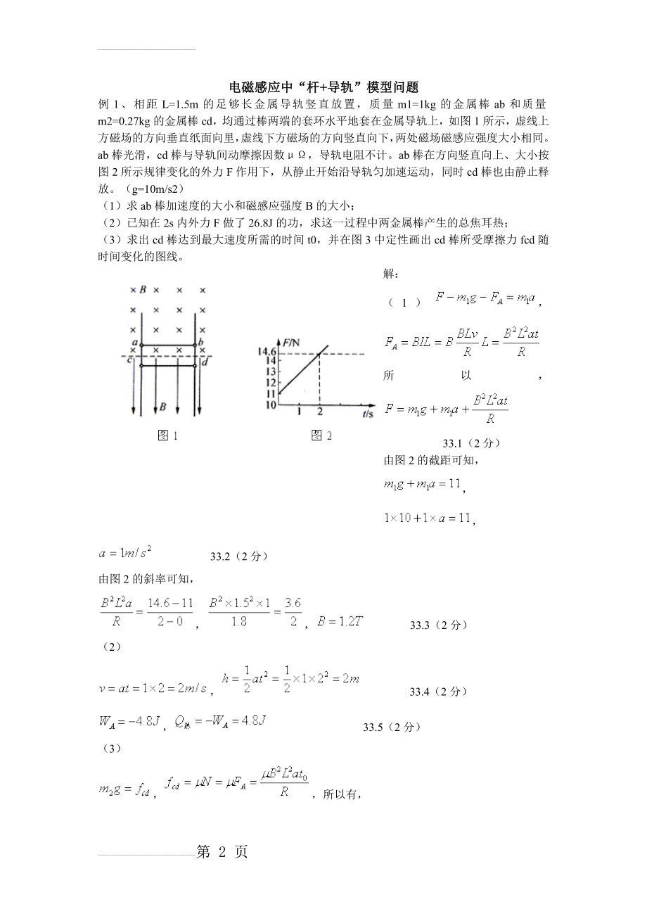 电磁感应中 杆+导轨 模型问题(10页).doc_第2页