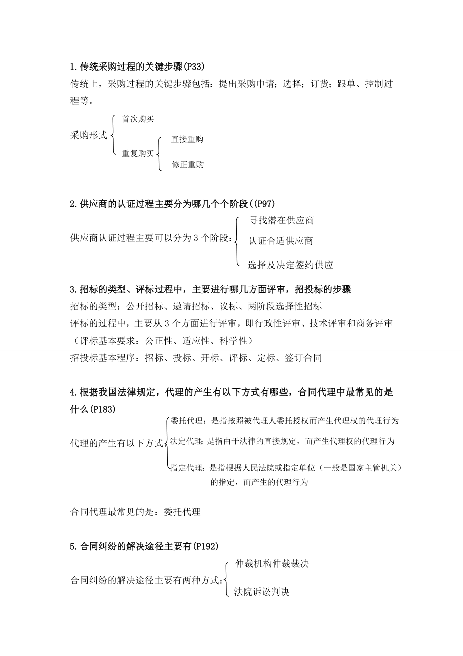 采购与供应管理考试资料.doc_第1页