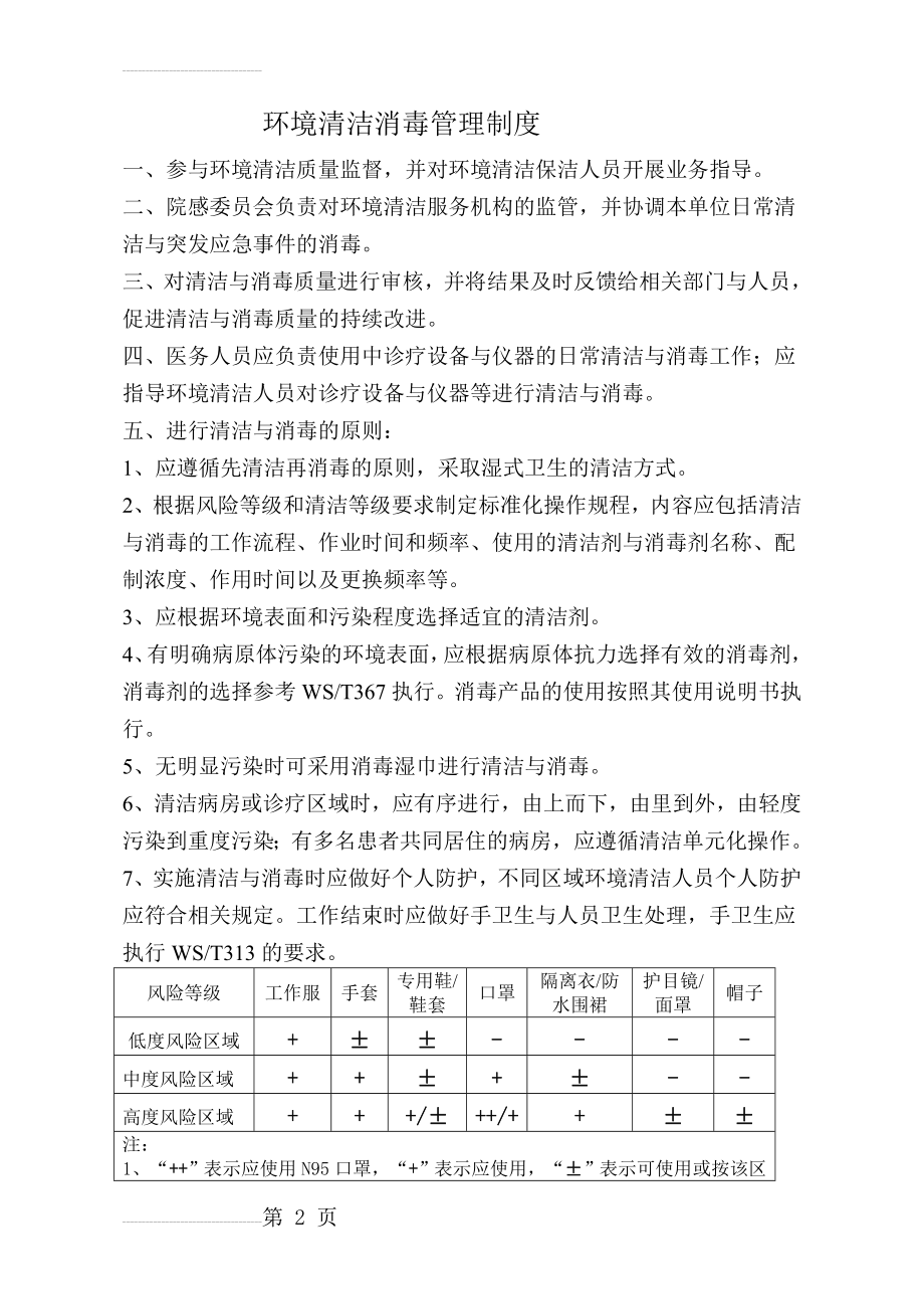 环境清洁消毒管理制度(6页).doc_第2页