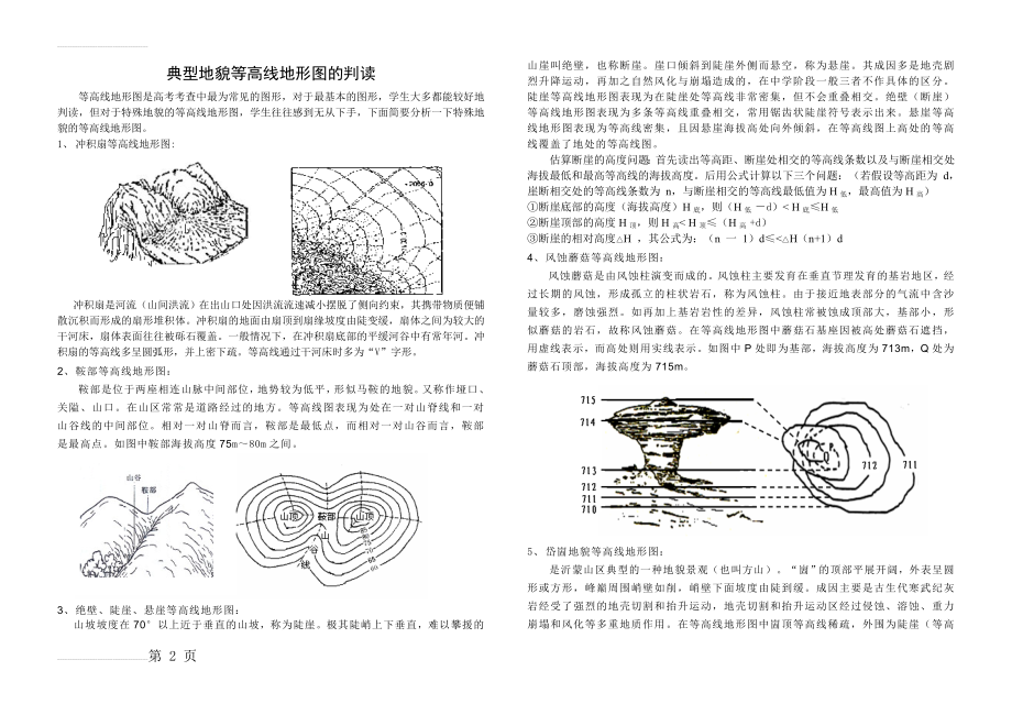 特殊地貌等高线地形图(3页).doc_第2页