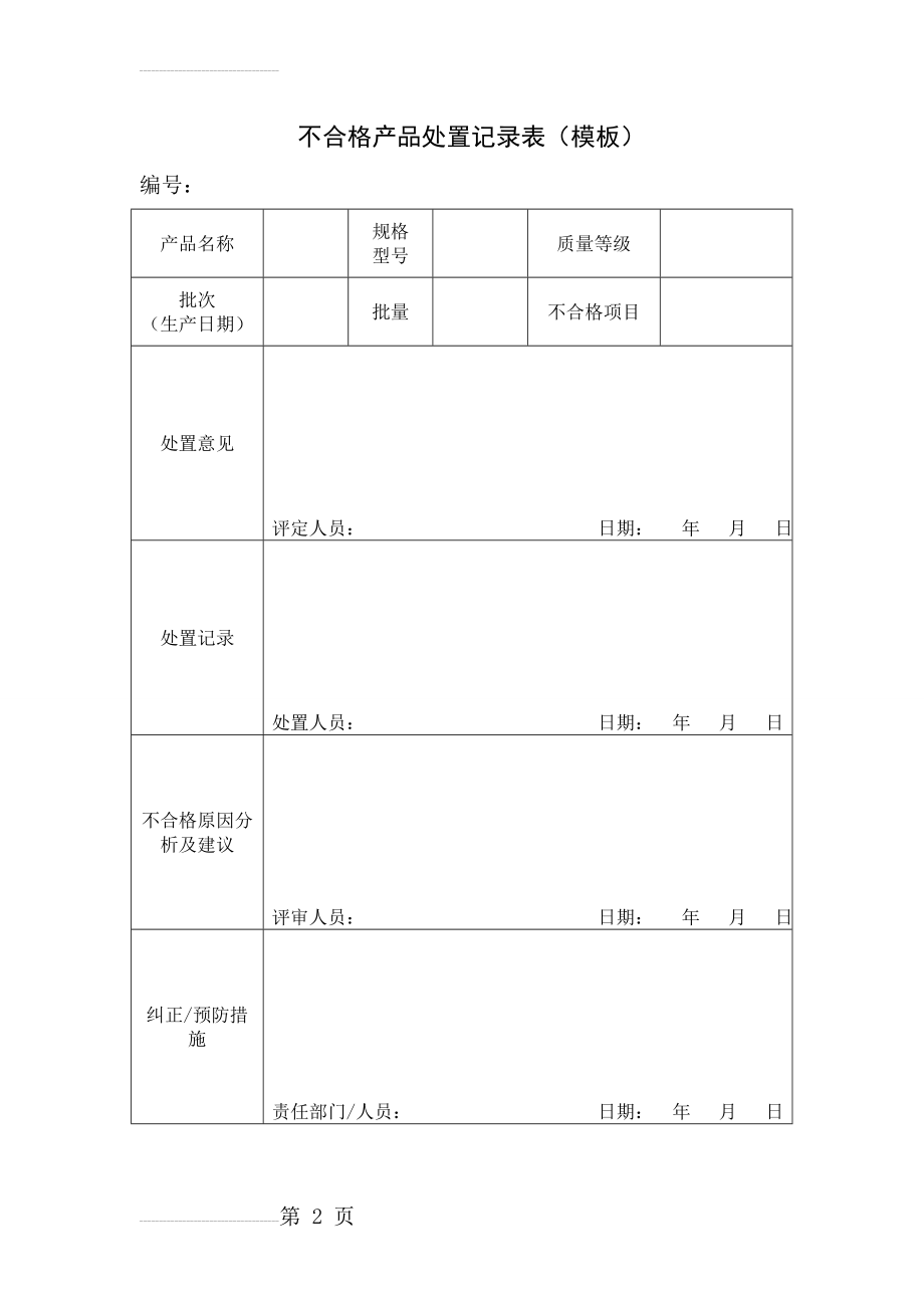 不合格产品处置记录表(模板)(3页).doc_第2页