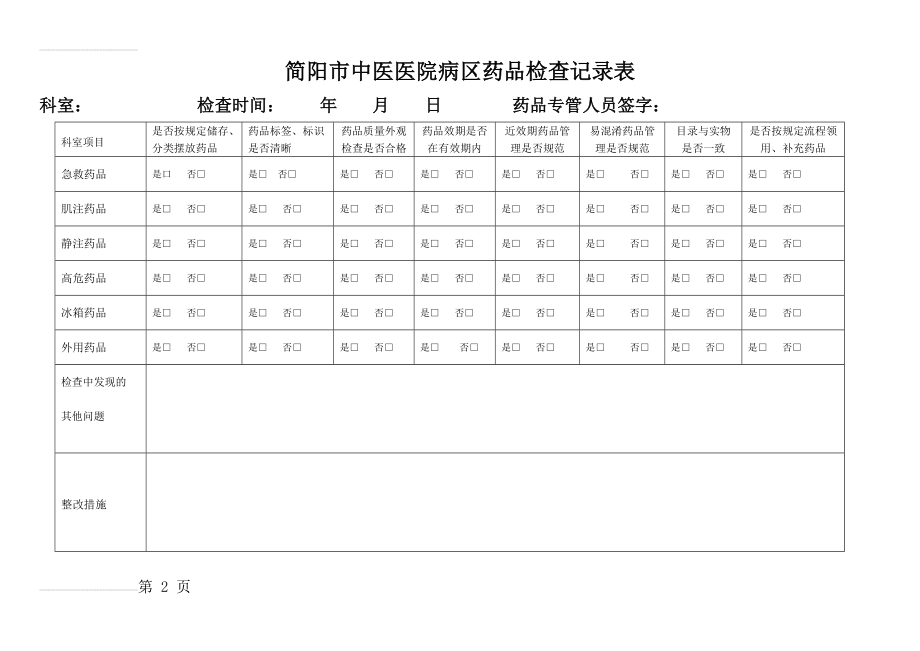 病区药品检查记录表(3页).doc_第2页