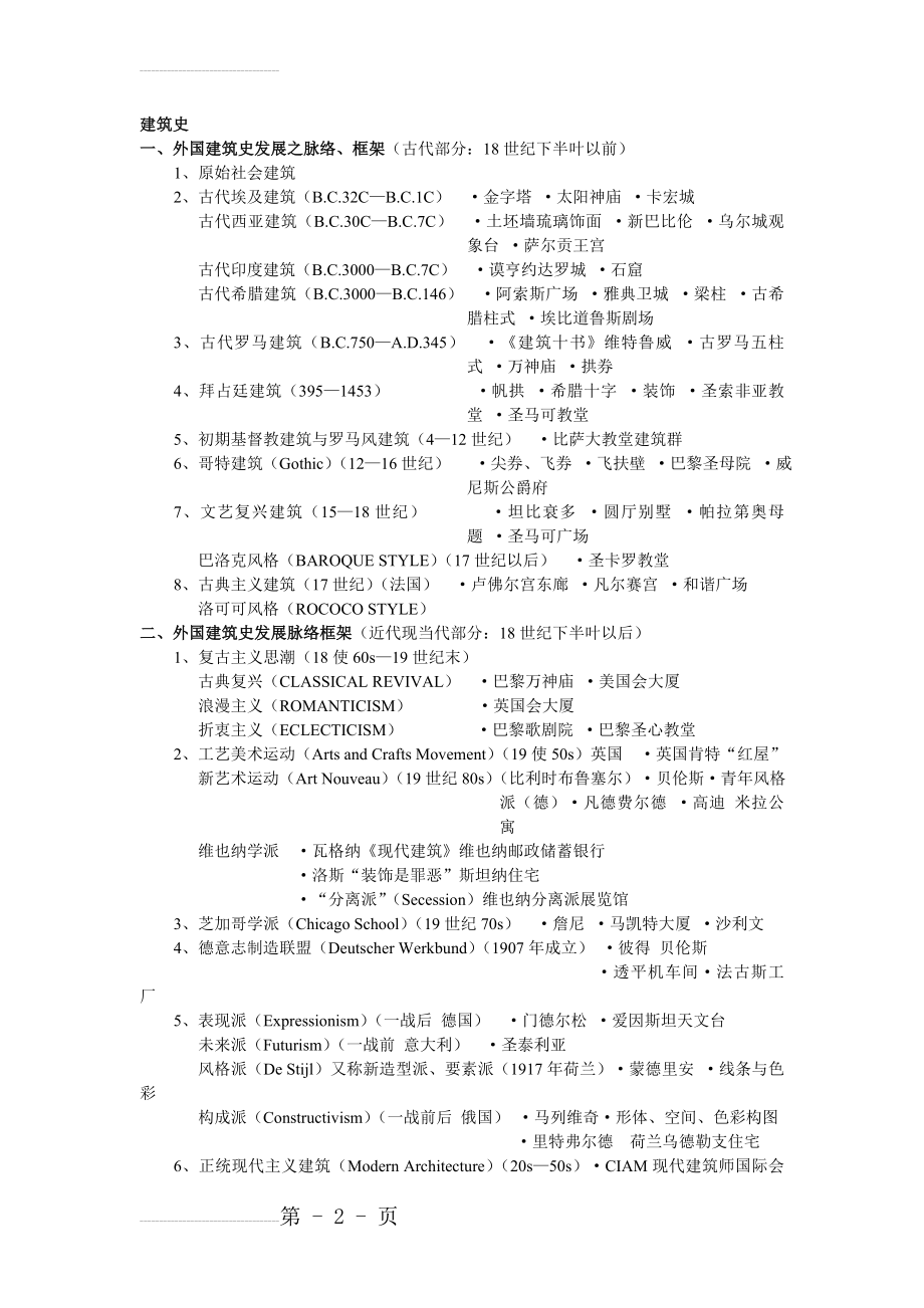 外国建筑史(东南大学)建筑_考研_笔记(35页).doc_第2页