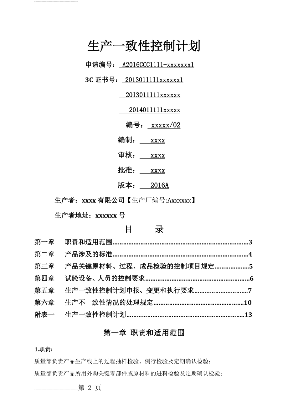 生产一致性控制计划(汽车内饰件参考)(16页).doc_第2页