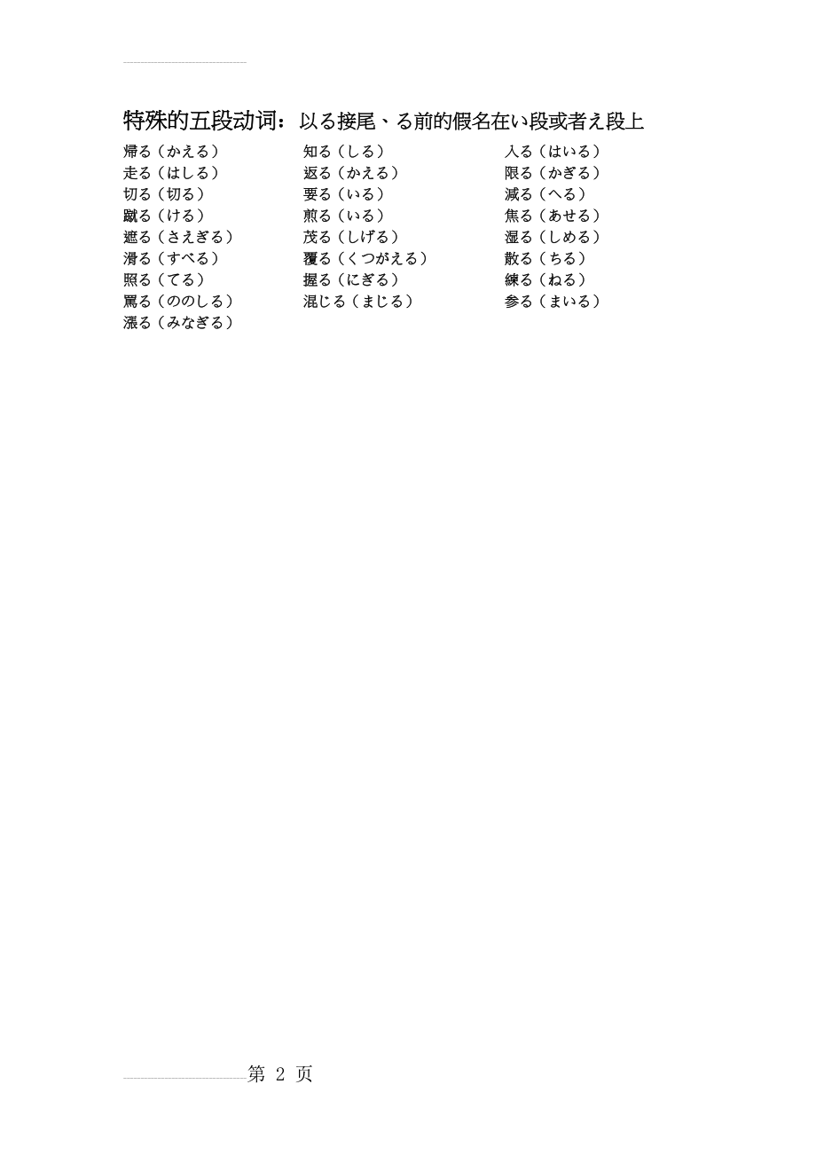 特殊的五段动词(2页).doc_第2页