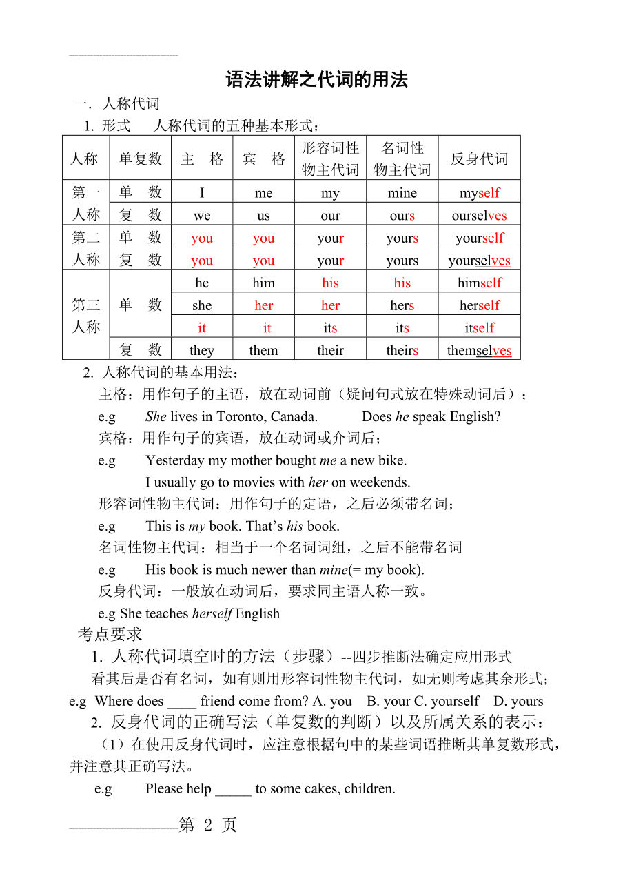 初中英语代词的用法(7页).doc_第2页