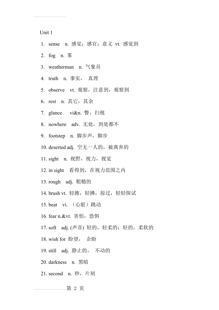 牛津高中英语模块三unit1词汇表(7页).doc_第2页