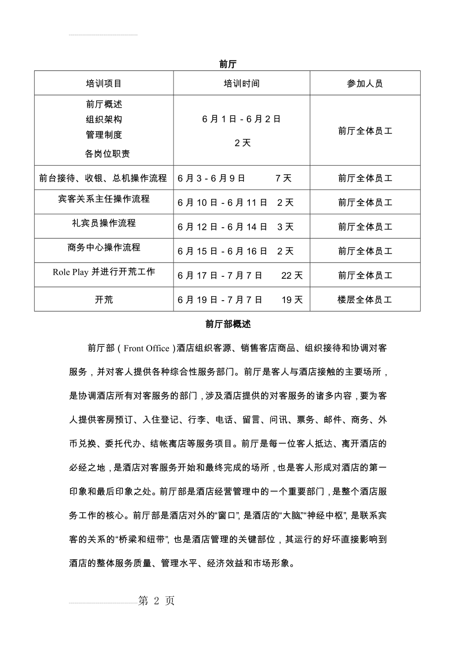 前厅培训大纲及资料(61页).doc_第2页