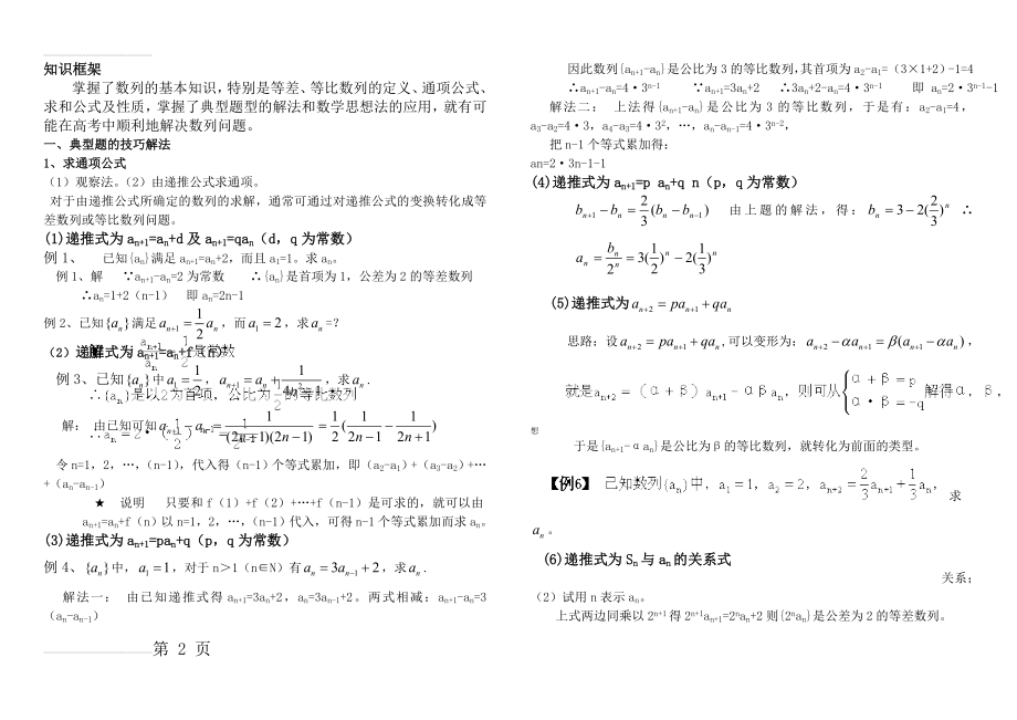 数列题型及解题方法归纳总结(6页).doc_第2页