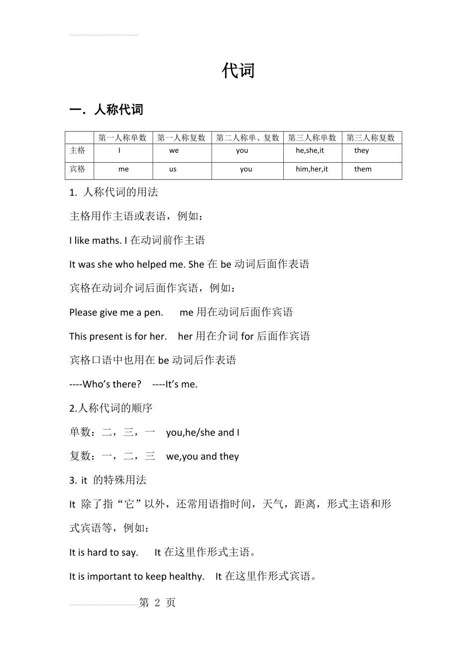 初中英语代词用法总结(6页).doc_第2页