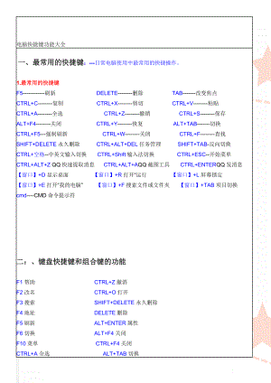 电脑快捷键功能大全(10页).doc