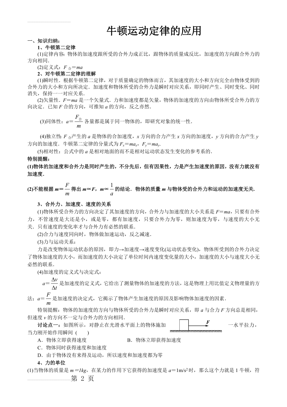 牛顿第二定律题型总结(11页).doc_第2页