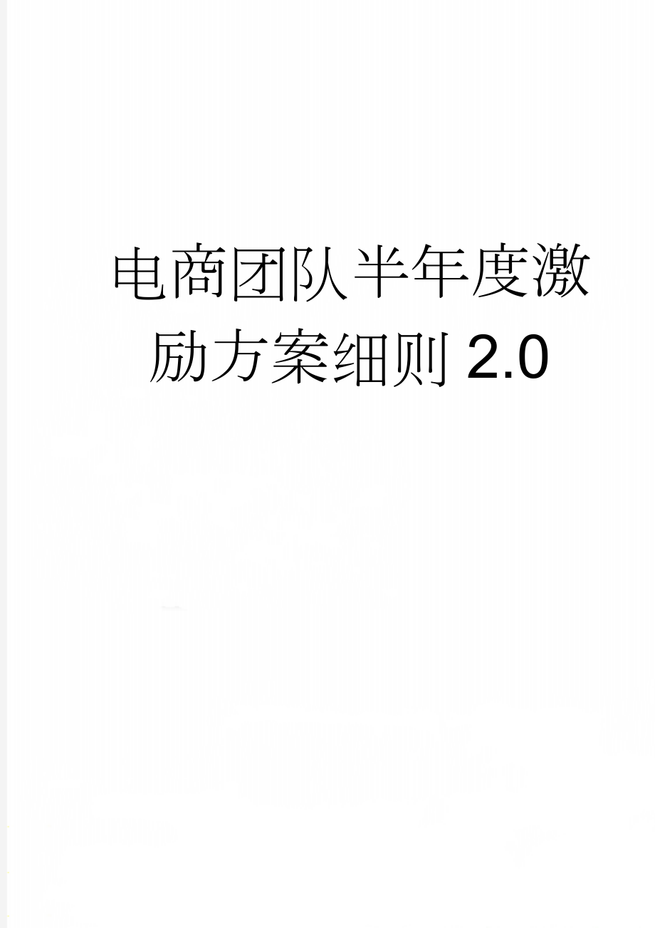 电商团队半年度激励方案细则2.0(5页).doc_第1页