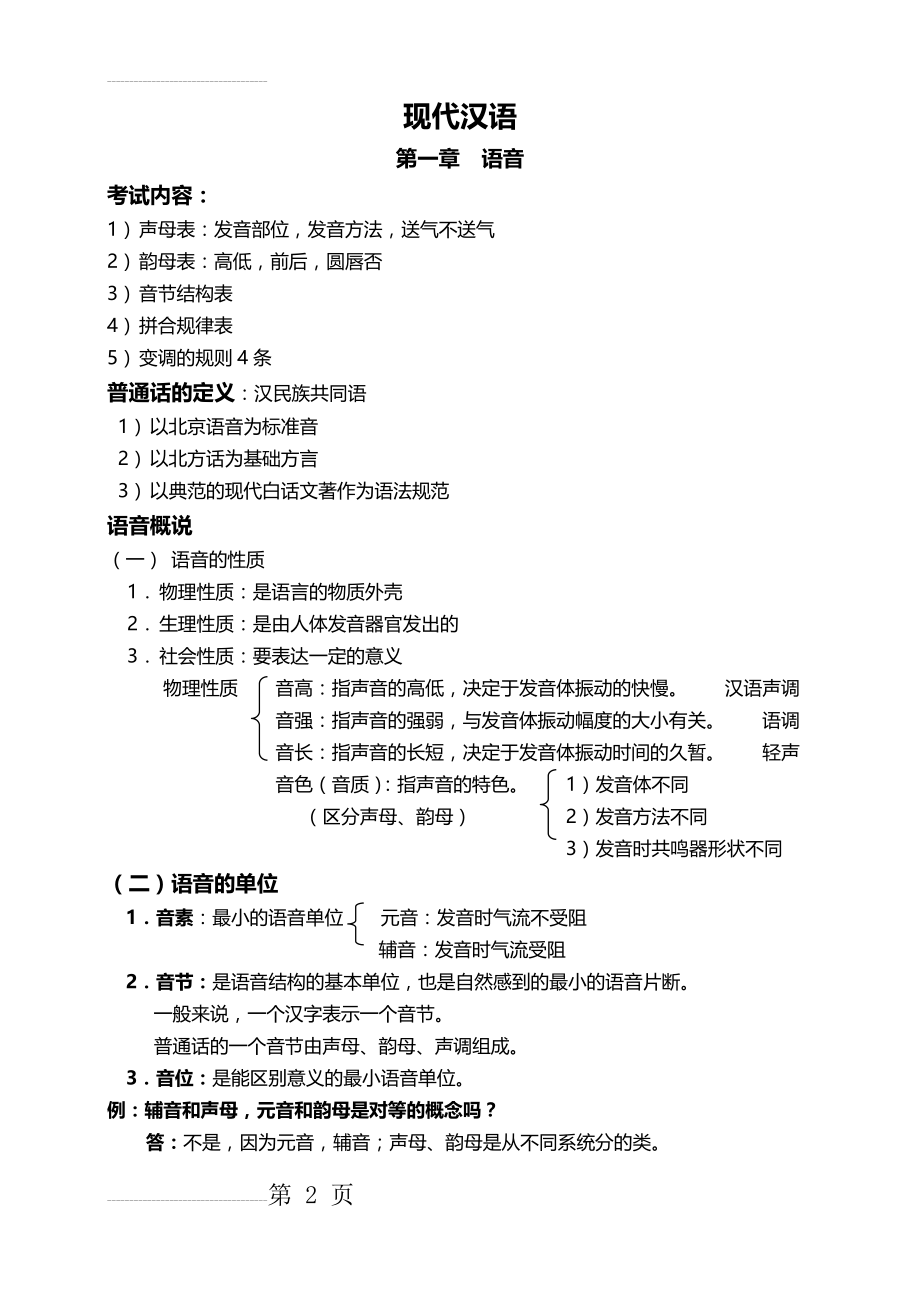 现代汉语知识点概括(28页).doc_第2页