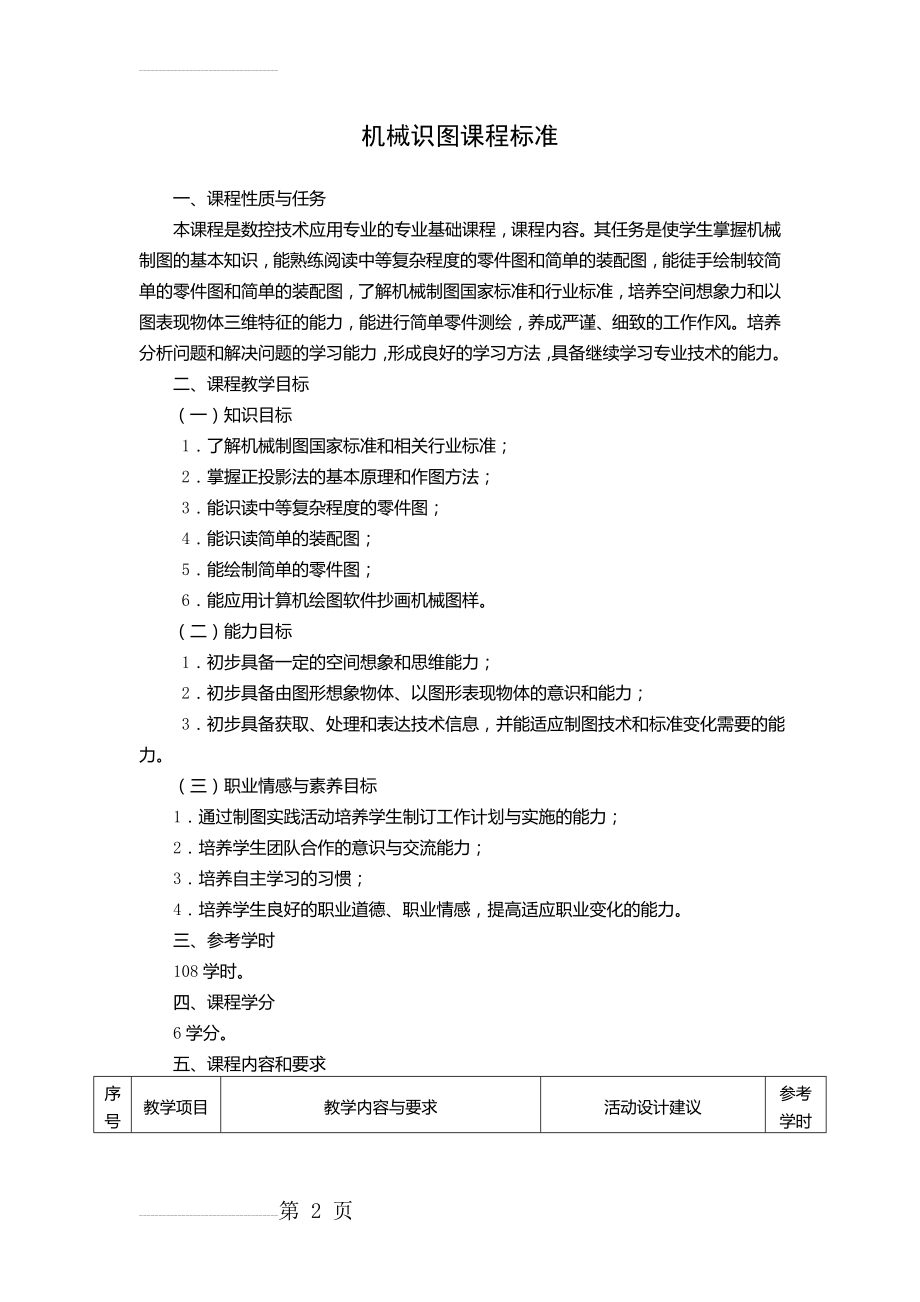 机械识图课程标准(7页).doc_第2页