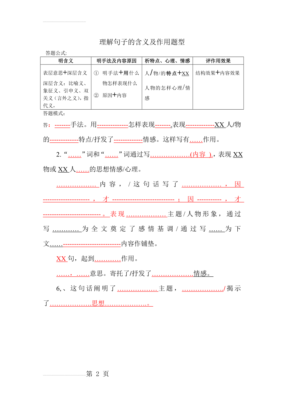 理解句子的含义及作用题型(2页).doc_第2页